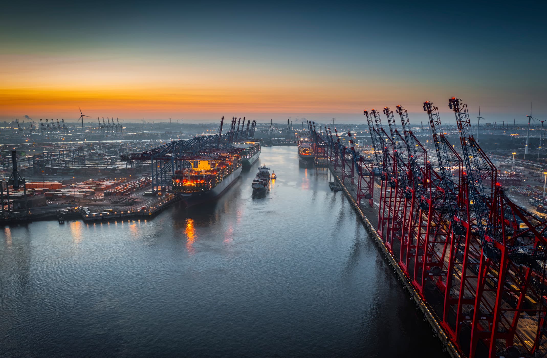 Illustration of supply chain logistics affected by global tariff changes